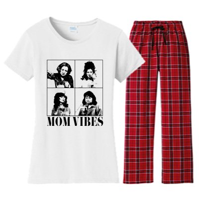 90’S Mom Vibes Vintage Funny Cool Mom Trendy MotherS Day Women's Flannel Pajama Set