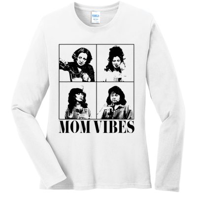 90’S Mom Vibes Vintage Funny Cool Mom Trendy MotherS Day Ladies Long Sleeve Shirt