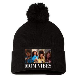 90’S Mom Vibes Funny Mom Life MotherS Day Pom Pom 12in Knit Beanie