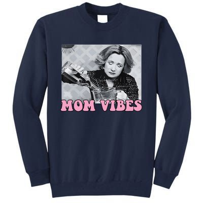 90’S Mom Vibes Vintage Retro Funny Mom Life Mother Day Tall Sweatshirt