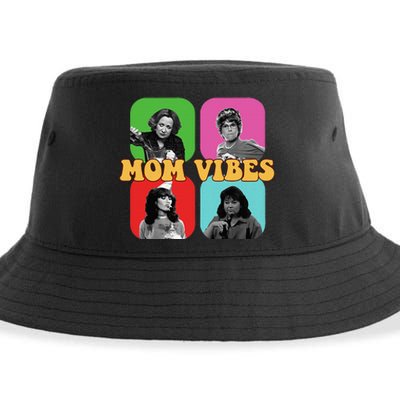 90’S Mom Vibes Vintage Retro Funny Mom Life Sustainable Bucket Hat