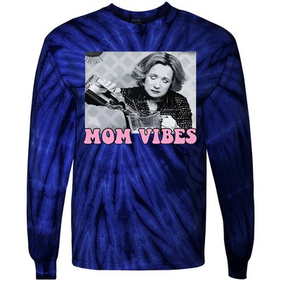 90’S Mom Vibes Vintage Retro Funny Mom Life Mother Day Tie-Dye Long Sleeve Shirt