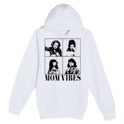 90’S Mom Vibes Vintage Funny Cool Mom Trendy Mothers Day Premium Pullover Hoodie