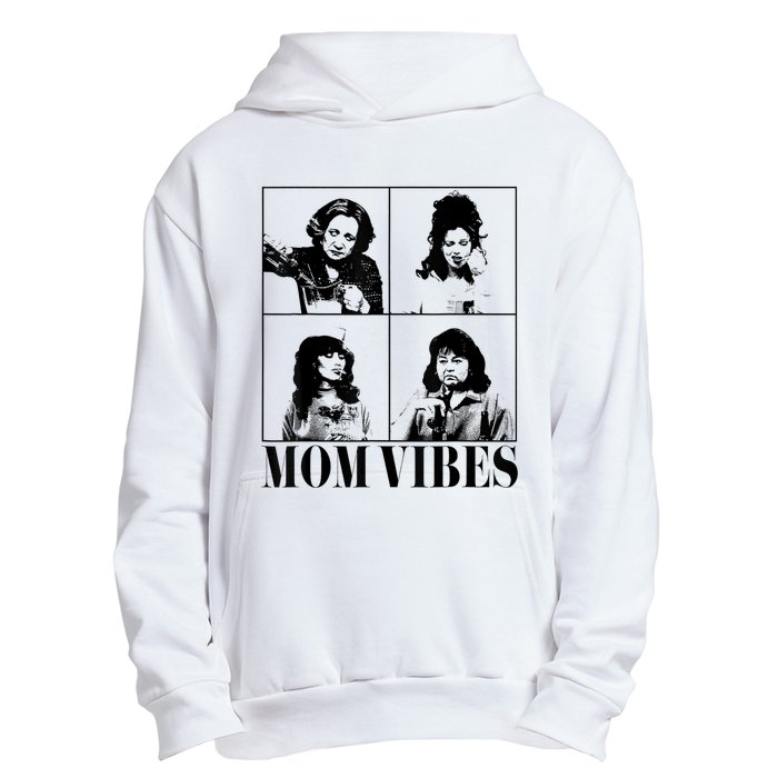 90’S Mom Vibes Vintage Funny Cool Mom Trendy Mothers Day Urban Pullover Hoodie