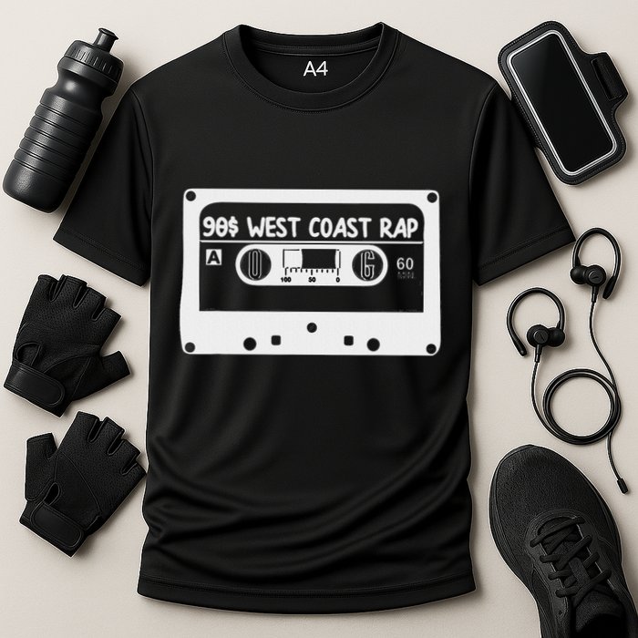 90s Music West Coast Hip Hop Cassette Cooling Performance Crew T-Shirt
