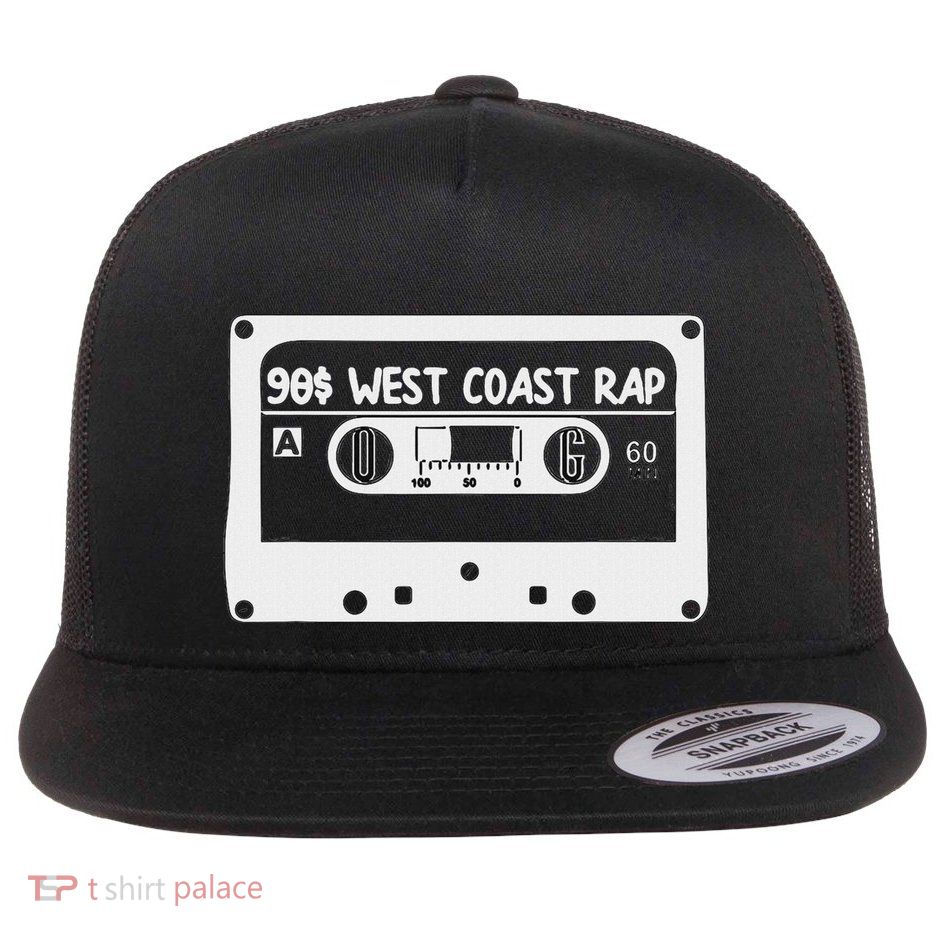 90s Music West Coast Hip Hop Cassette Flatbill Hat