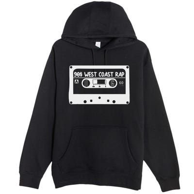 90s Music West Coast Hip Hop Cassette Premium Pullover Hoodie