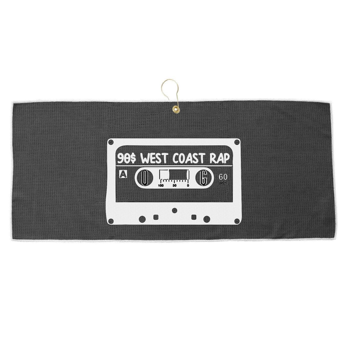 90s Music West Coast Hip Hop Cassette Large Microfiber Waffle Golf Towel
