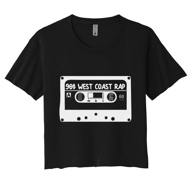 90s Music West Coast Hip Hop Cassette Women's Crop Top Tee
