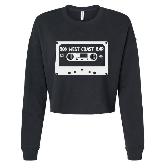 90s Music West Coast Hip Hop Cassette Cropped Pullover Crew