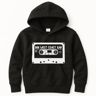 90s Music West Coast Hip Hop Cassette Kids Hoodie