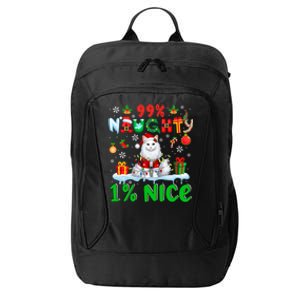 99% Naughty 1% Nice Christmas Colorful Reindeer Cat Cool Gift City Backpack