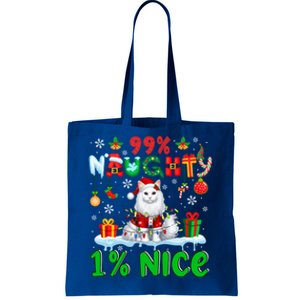 99% Naughty 1% Nice Christmas Colorful Reindeer Cat Cool Gift Tote Bag