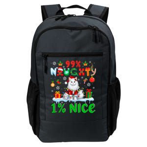 99% Naughty 1% Nice Christmas Colorful Reindeer Cat Cool Gift Daily Commute Backpack