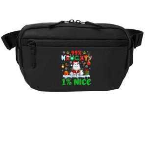 99% Naughty 1% Nice Christmas Colorful Reindeer Cat Cool Gift Crossbody Pack