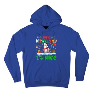 99% Naughty 1% Nice Christmas Colorful Reindeer Llama Meaningful Gift Hoodie