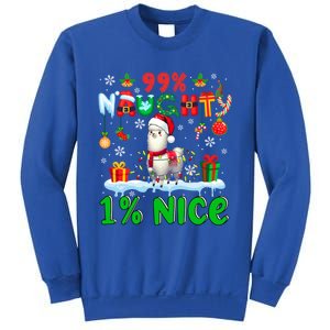 99% Naughty 1% Nice Christmas Colorful Reindeer Llama Meaningful Gift Sweatshirt