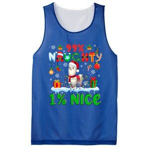 99% Naughty 1% Nice Christmas Colorful Reindeer Llama Meaningful Gift Mesh Reversible Basketball Jersey Tank