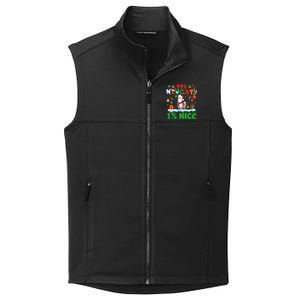 99% Naughty 1% Nice Christmas Colorful Reindeer Llama Meaningful Gift Collective Smooth Fleece Vest