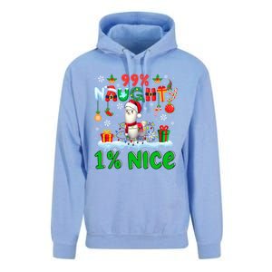 99% Naughty 1% Nice Christmas Colorful Reindeer Llama Meaningful Gift Unisex Surf Hoodie