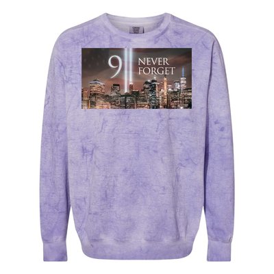 911 never forget Colorblast Crewneck Sweatshirt