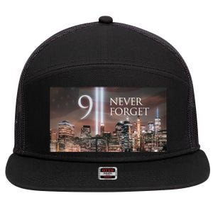 911 never forget 7 Panel Mesh Trucker Snapback Hat