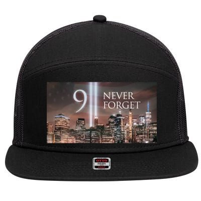 911 never forget 7 Panel Mesh Trucker Snapback Hat