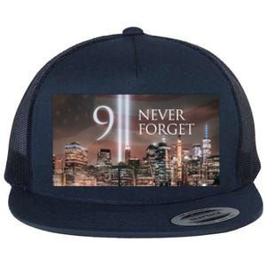 911 never forget Flat Bill Trucker Hat