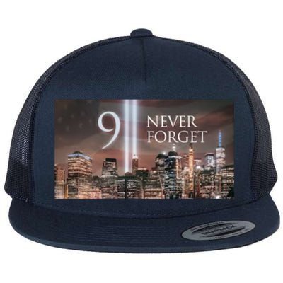 911 never forget Flat Bill Trucker Hat