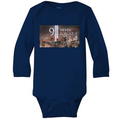 911 never forget Baby Long Sleeve Bodysuit