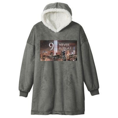 911 never forget Hooded Wearable Blanket