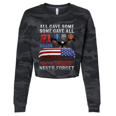 911 Never Forget 21st Anniversary Firefighters Outfits Cropped Pullover Crew