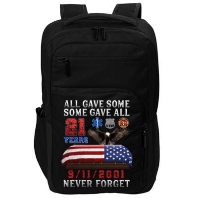 911 Never Forget 21st Anniversary Firefighters Outfits Impact Tech Backpack