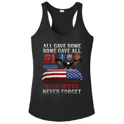 911 Never Forget 21st Anniversary Firefighters Outfits Ladies PosiCharge Competitor Racerback Tank