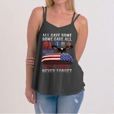 911 Never Forget 21st Anniversary Firefighters Outfits Women's Strappy Tank