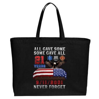 911 Never Forget 21st Anniversary Firefighters Outfits Cotton Canvas Jumbo Tote