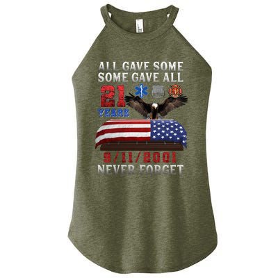 911 Never Forget 21st Anniversary Firefighters Outfits Women's Perfect Tri Rocker Tank