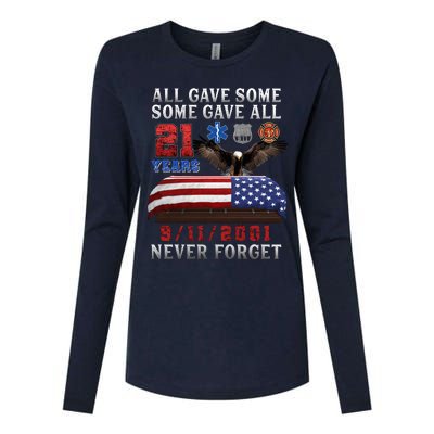 911 Never Forget 21st Anniversary Firefighters Outfits Womens Cotton Relaxed Long Sleeve T-Shirt