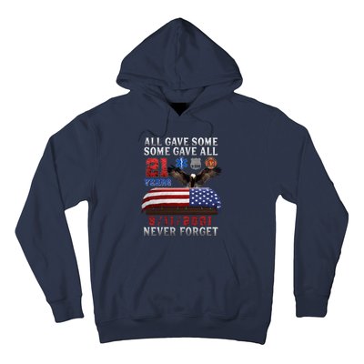 911 Never Forget 21st Anniversary Firefighters Outfits Hoodie