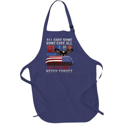 911 Never Forget 21st Anniversary Firefighters Outfits Full-Length Apron With Pockets