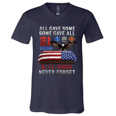 911 Never Forget 21st Anniversary Firefighters Outfits V-Neck T-Shirt