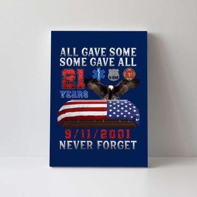 911 Never Forget 21st Anniversary Firefighters Outfits Canvas