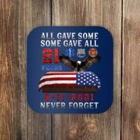 911 Never Forget 21st Anniversary Firefighters Outfits Coaster