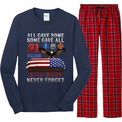 911 Never Forget 21st Anniversary Firefighters Outfits Long Sleeve Pajama Set