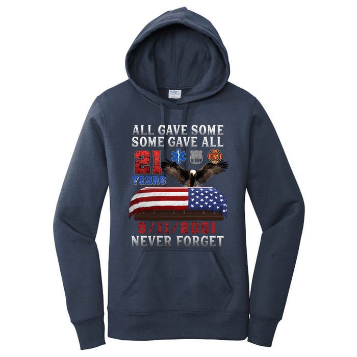 911 Never Forget 21st Anniversary Firefighters Outfits Women's Pullover Hoodie