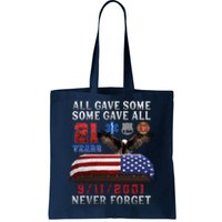 911 Never Forget 21st Anniversary Firefighters Outfits Tote Bag