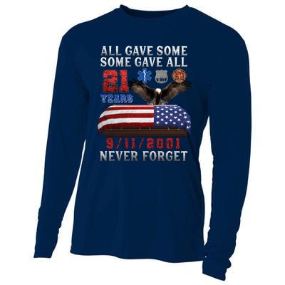 911 Never Forget 21st Anniversary Firefighters Outfits Cooling Performance Long Sleeve Crew