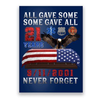 911 Never Forget 21st Anniversary Firefighters Outfits Poster