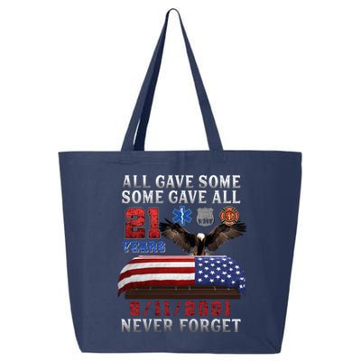 911 Never Forget 21st Anniversary Firefighters Outfits 25L Jumbo Tote