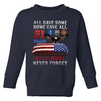 911 Never Forget 21st Anniversary Firefighters Outfits Toddler Sweatshirt